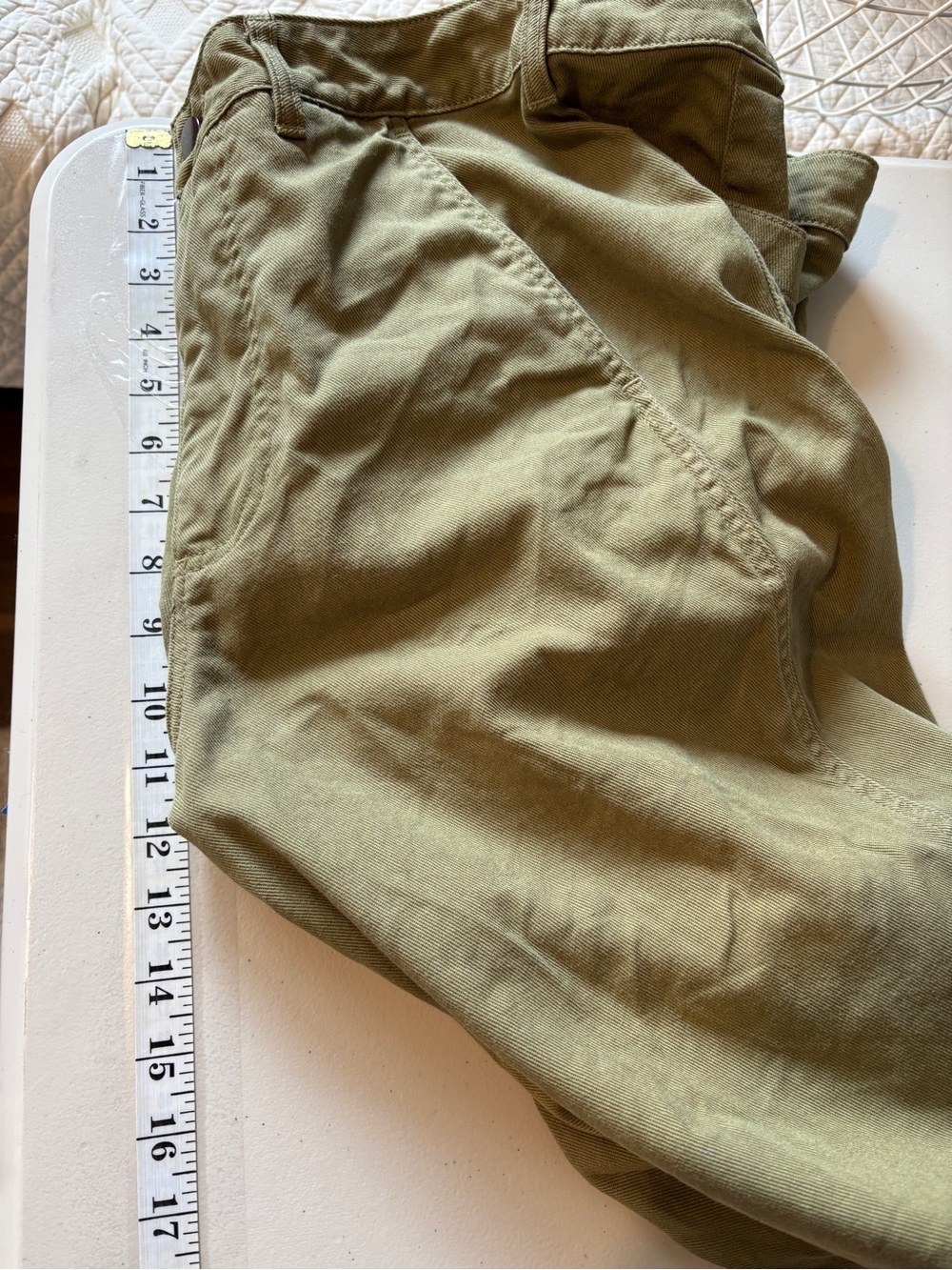 Quince Barrel Jeans Size 8 Organic Cotton Stretch Twill Utility Quiet Luxury - Picture 10 of 11